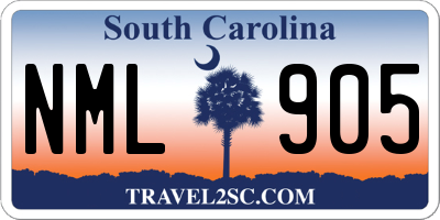SC license plate NML905