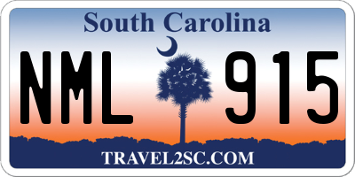 SC license plate NML915