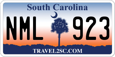 SC license plate NML923