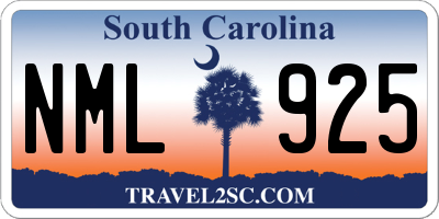 SC license plate NML925