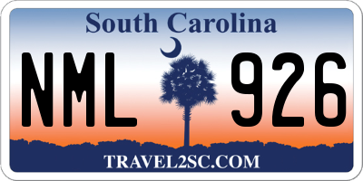 SC license plate NML926