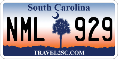 SC license plate NML929