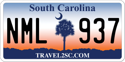 SC license plate NML937