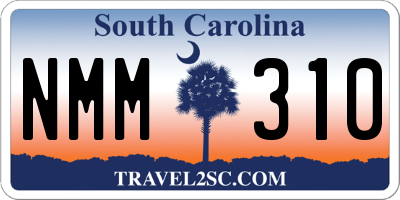 SC license plate NMM310