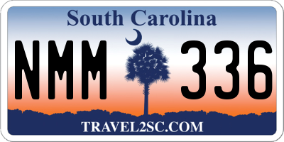 SC license plate NMM336
