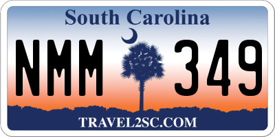 SC license plate NMM349