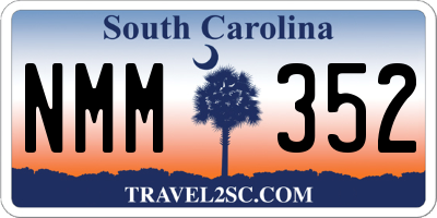 SC license plate NMM352
