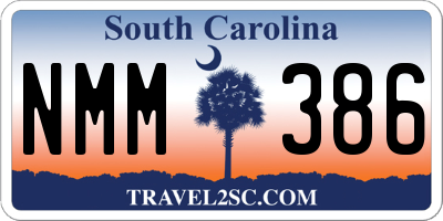 SC license plate NMM386