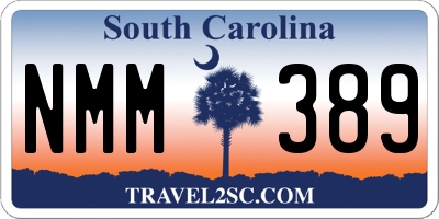 SC license plate NMM389