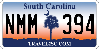 SC license plate NMM394
