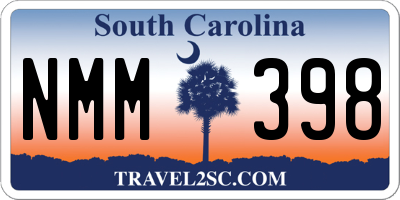 SC license plate NMM398