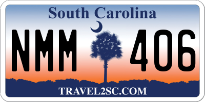 SC license plate NMM406