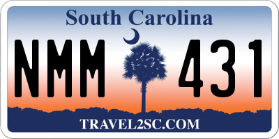 SC license plate NMM431