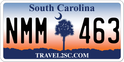 SC license plate NMM463