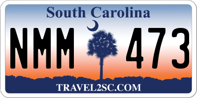 SC license plate NMM473