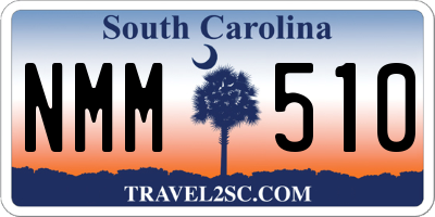 SC license plate NMM510