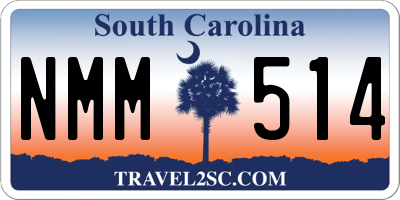 SC license plate NMM514