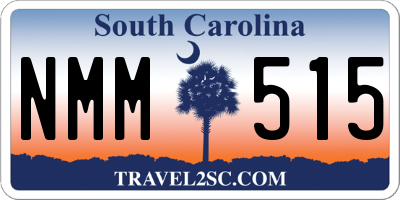 SC license plate NMM515