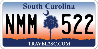 SC license plate NMM522