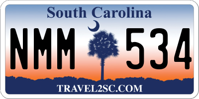 SC license plate NMM534