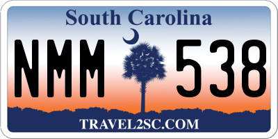 SC license plate NMM538
