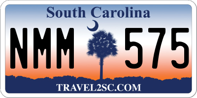 SC license plate NMM575