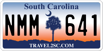 SC license plate NMM641