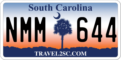 SC license plate NMM644