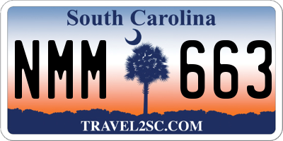 SC license plate NMM663
