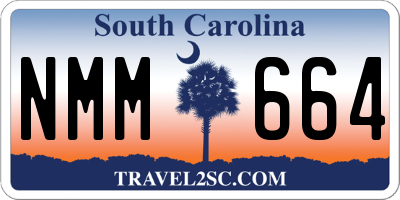 SC license plate NMM664