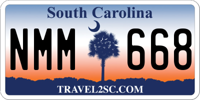 SC license plate NMM668