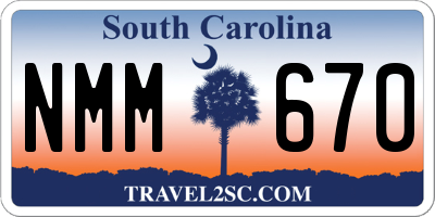 SC license plate NMM670