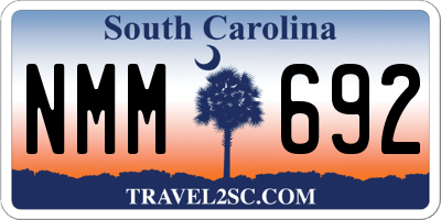 SC license plate NMM692