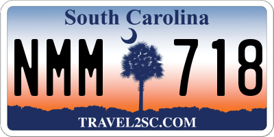 SC license plate NMM718