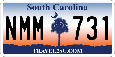 SC license plate NMM731