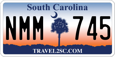 SC license plate NMM745