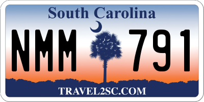 SC license plate NMM791