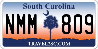 SC license plate NMM809