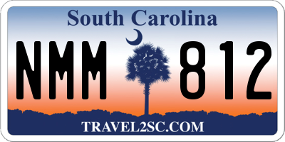 SC license plate NMM812