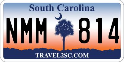 SC license plate NMM814