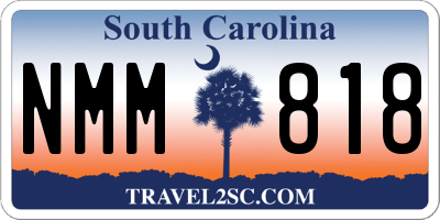 SC license plate NMM818