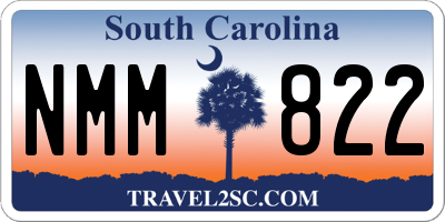 SC license plate NMM822