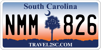SC license plate NMM826