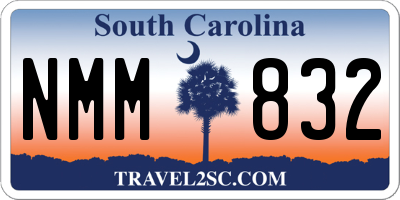 SC license plate NMM832