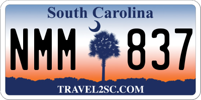SC license plate NMM837