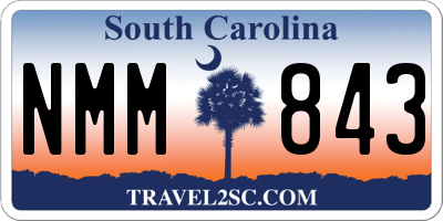 SC license plate NMM843