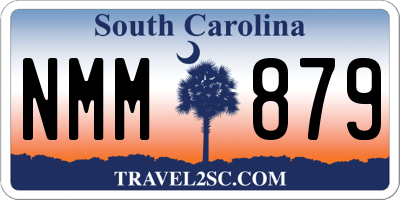 SC license plate NMM879