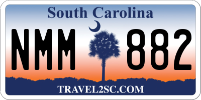 SC license plate NMM882