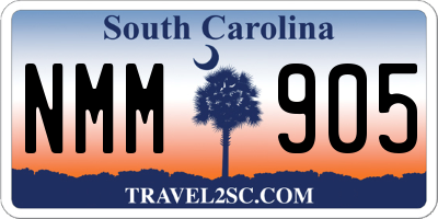 SC license plate NMM905