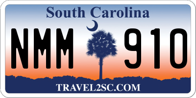 SC license plate NMM910
